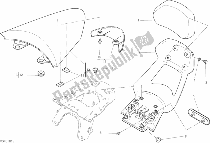All parts for the Accessories of the Ducati Diavel Xdiavel S Thailand 1260 2017